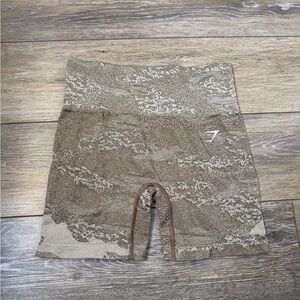 Gymshark Brown Camouflage Athletic Shorts Sz S